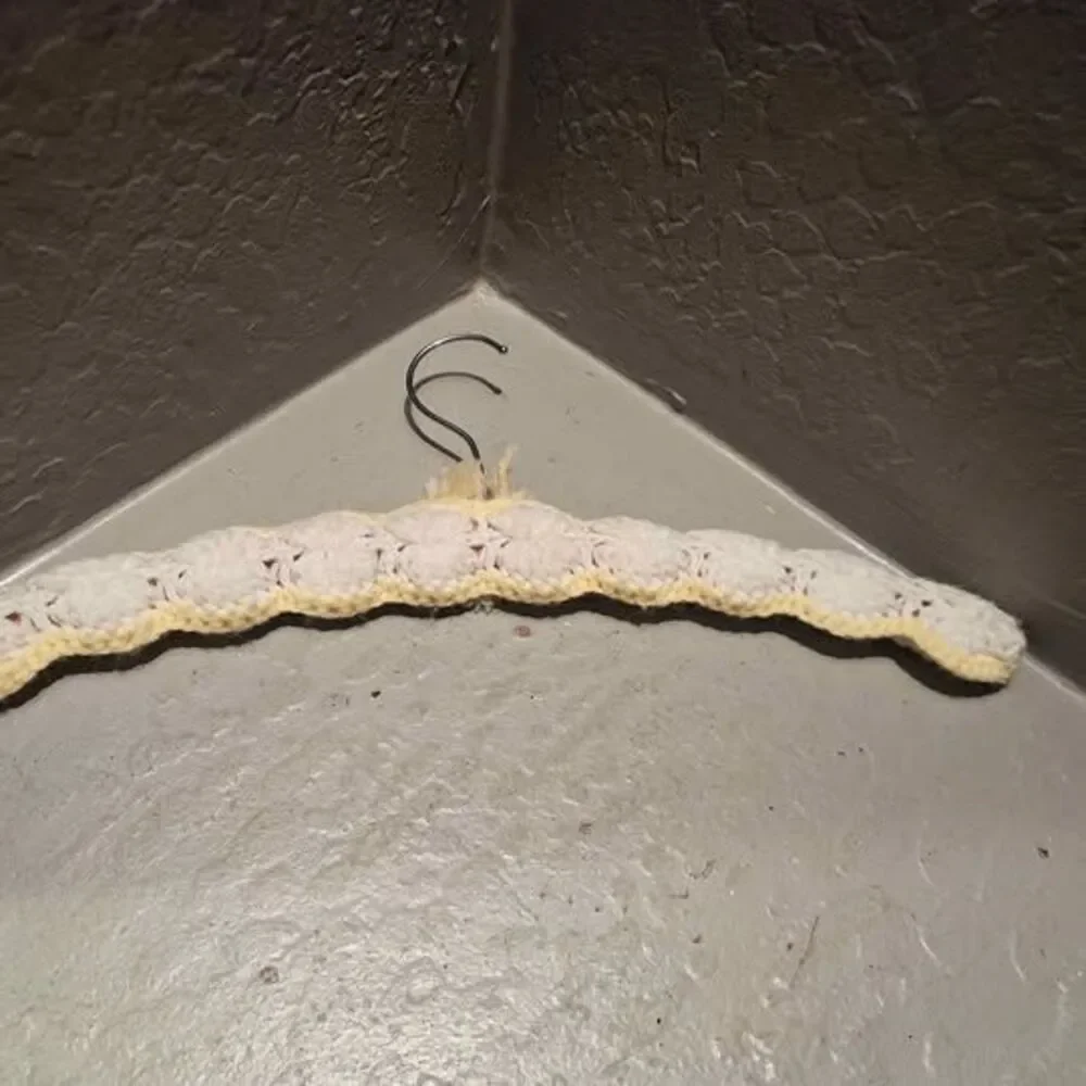 Vintage Crocheted Clothes Hanger